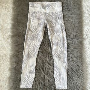 Lululemon Inspire Leggings in Palm Camo White Nimbus
